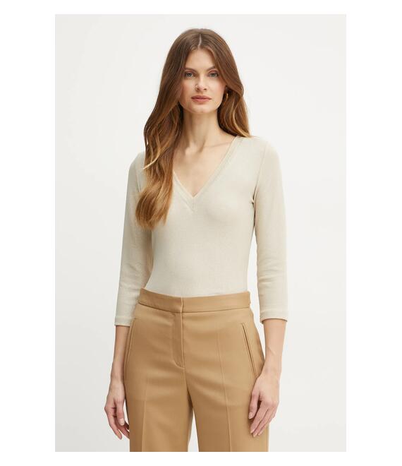 Longsleeve Morgan TIWI χρώμα: μπεζ, TIWI