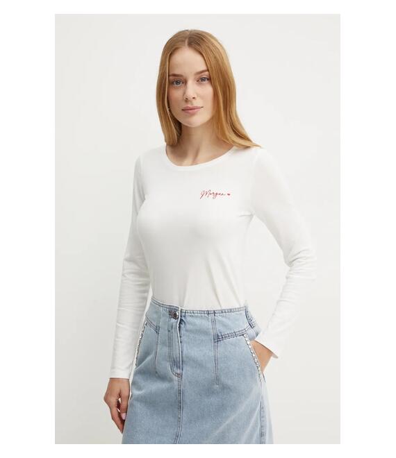 Longsleeve Morgan TMATEO χρώμα: άσπρο, TMATEO