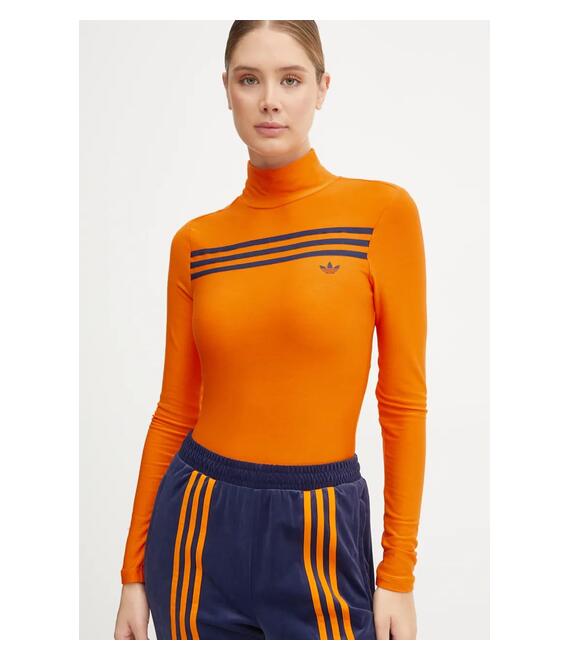 Longsleeve adidas Originals χρώμα: πορτοκαλί, JN8313