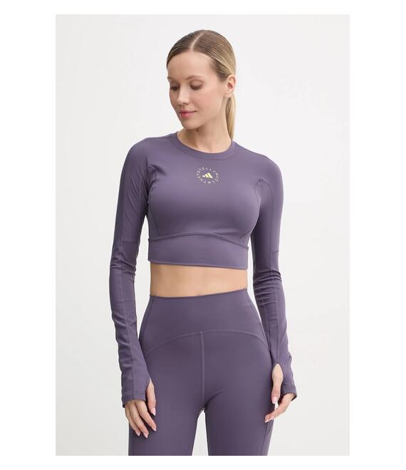Μακρυμάνικο προπόνησης adidas by Stella McCartney TrueStrenght χρώμα: μοβ, IW6370
