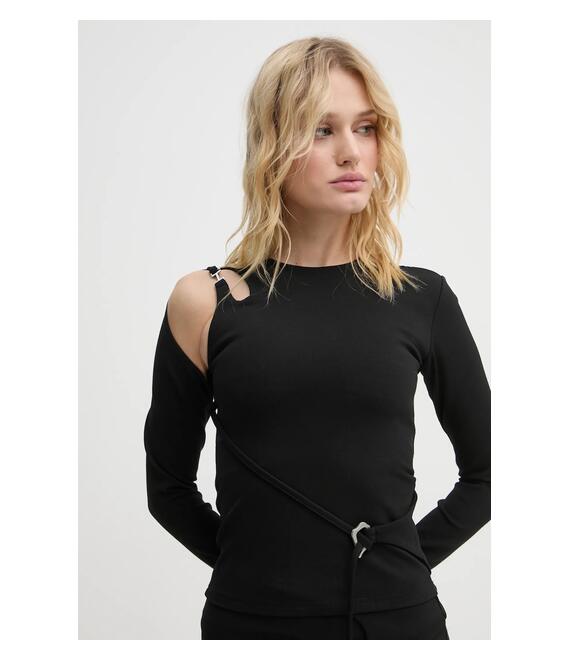 Longsleeve Heliot Emil χρώμα: μαύρο, AW24.W.13.071.BLK01