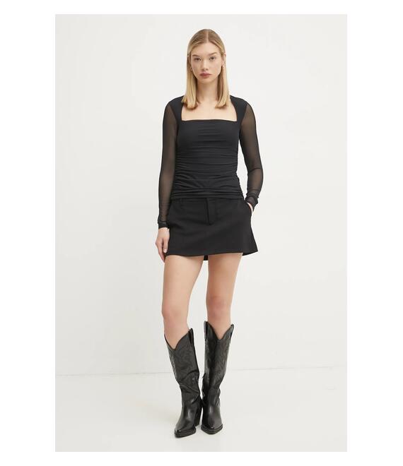 Μακρυμάνικο Abercrombie & Fitch χρώμα: μαύρο, KI139-4894