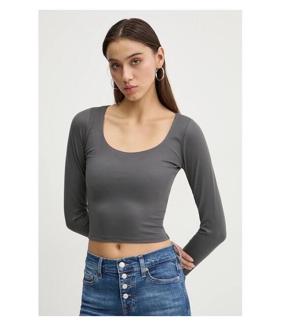 Μακρυμάνικο Hollister Co. χρώμα: γκρι, KI339-3628