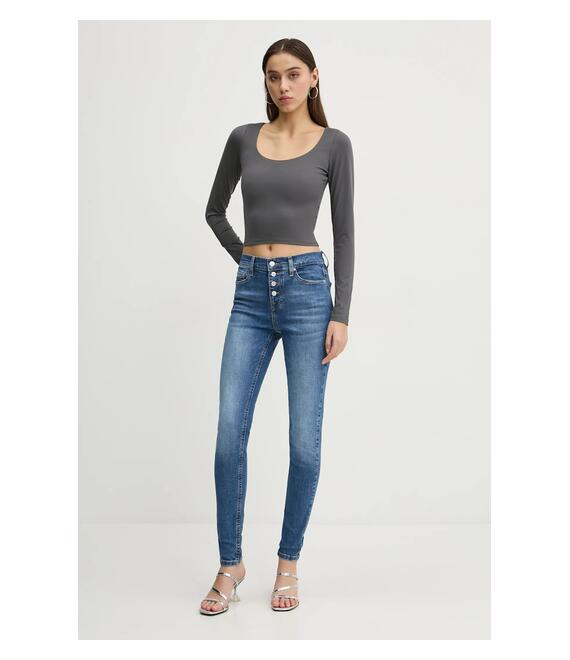 Μακρυμάνικο Hollister Co. χρώμα: γκρι, KI339-3628