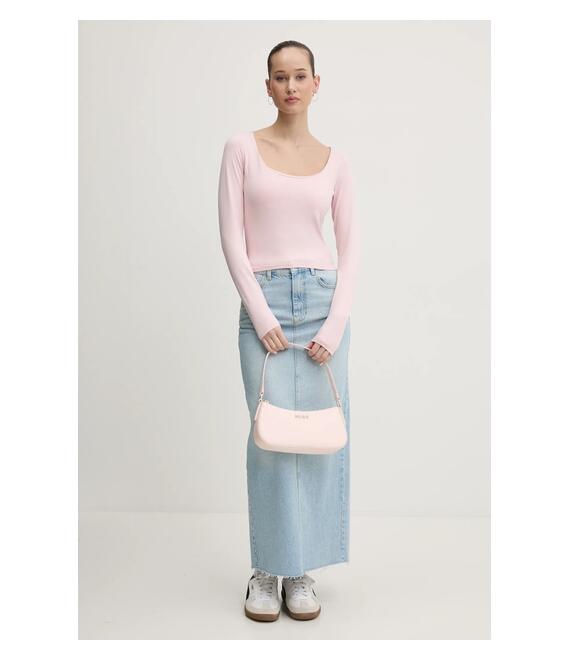 Μακρυμάνικο Hollister Co. χρώμα: ροζ, KI339.3628.601