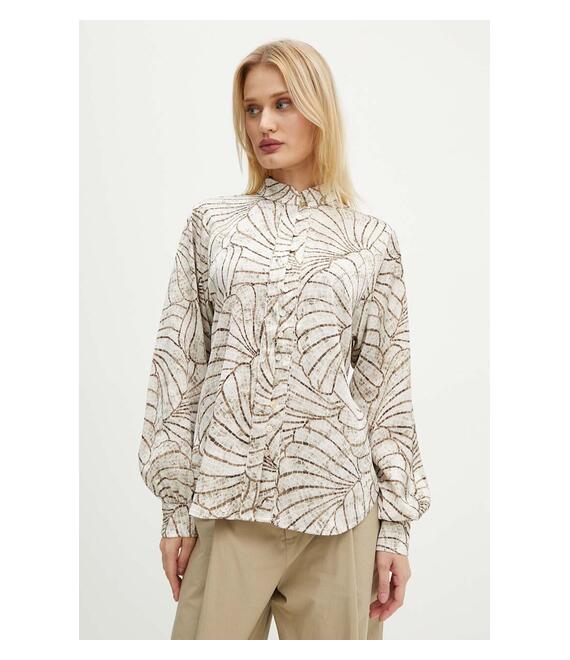 Πουκάμισο Bruuns Bazaar AcaciaBBMeras shirt χρώμα: μπεζ, BBW4179
