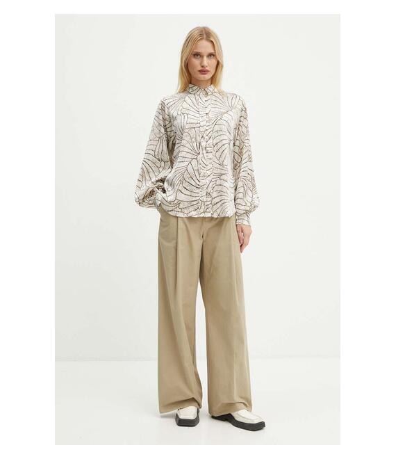 Πουκάμισο Bruuns Bazaar AcaciaBBMeras shirt χρώμα: μπεζ, BBW4179