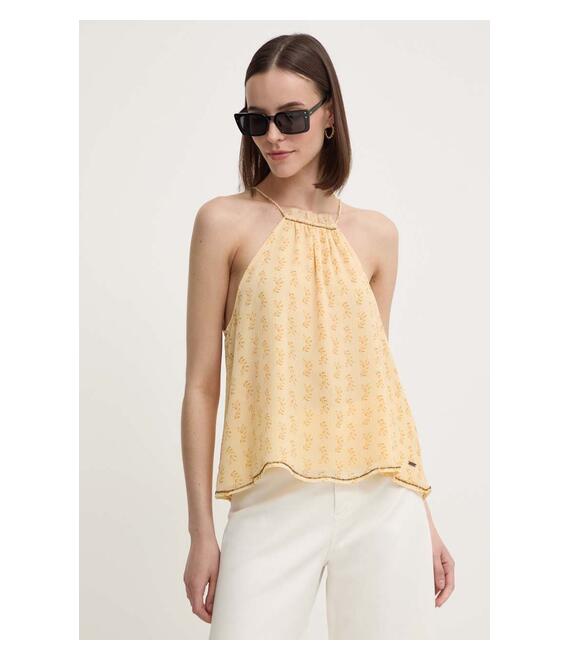 Μπλουζάκι Pepe Jeans MAFFIE χρώμα: κίτρινο, PL304886