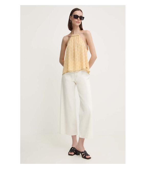 Μπλουζάκι Pepe Jeans MAFFIE χρώμα: κίτρινο, PL304886