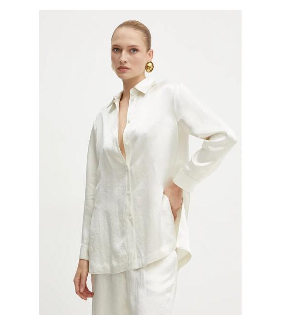 Πουκάμισο Max Mara Leisure χρώμα: μπεζ, 2426196018600