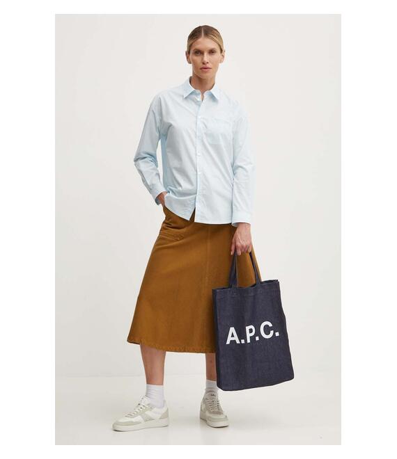 Βαμβακερό πουκάμισο A.P.C. chemise boyfriend brodee COEVD.F12550