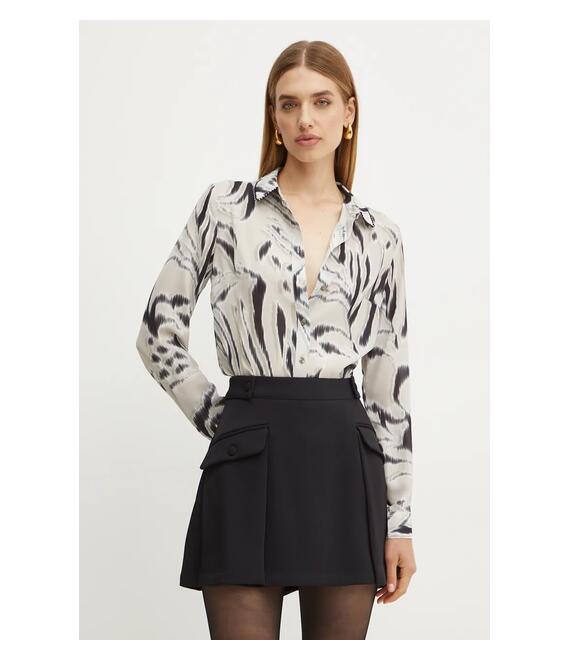 Πουκάμισο Guess CLOUIS χρώμα: μπεζ, W4BH56 WGLA2