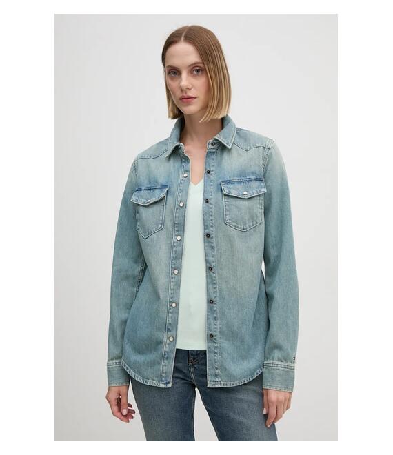 Τζιν πουκάμισο Tommy Hilfiger WW0WW42875