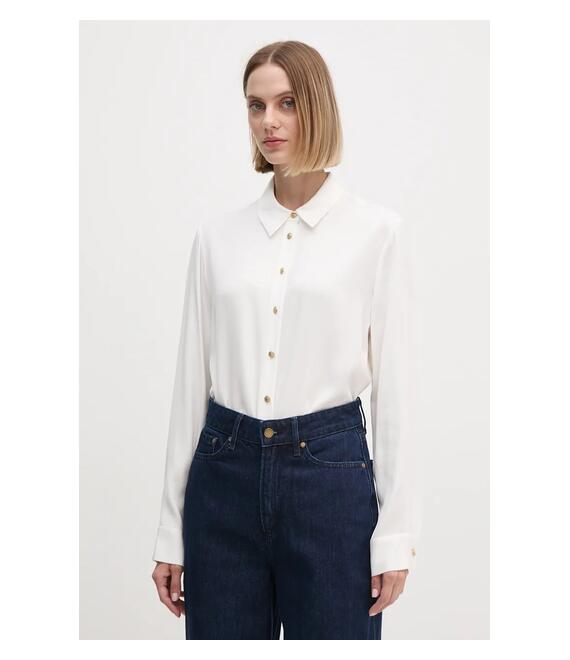 Πουκάμισο Tommy Hilfiger χρώμα: άσπρο, WW0WW43066