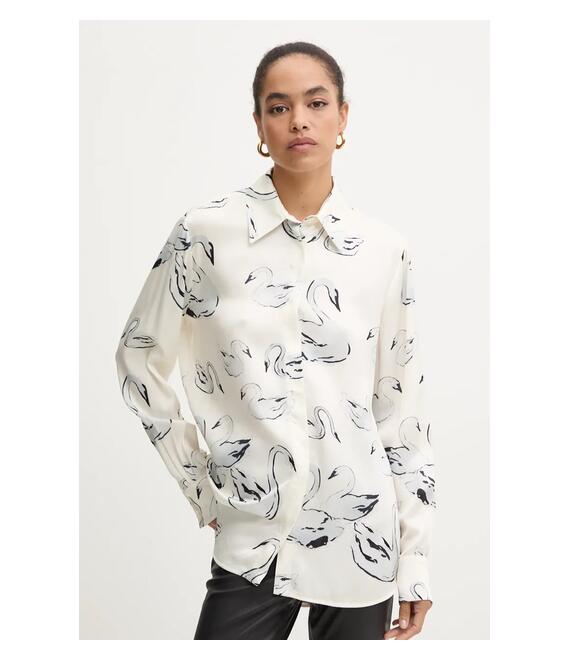 Πουκάμισο MSGM χρώμα: μπεζ, 3742MDE18A.247853