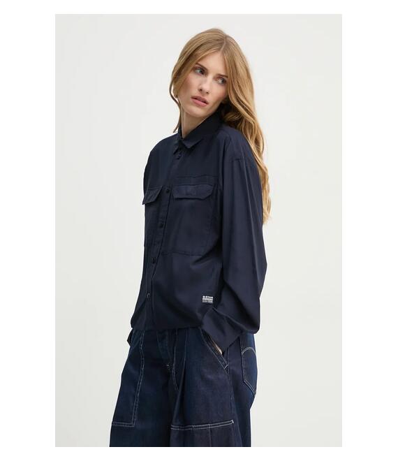 Πουκάμισο G-Star Raw χρώμα: ναυτικό μπλε, D25242-4304