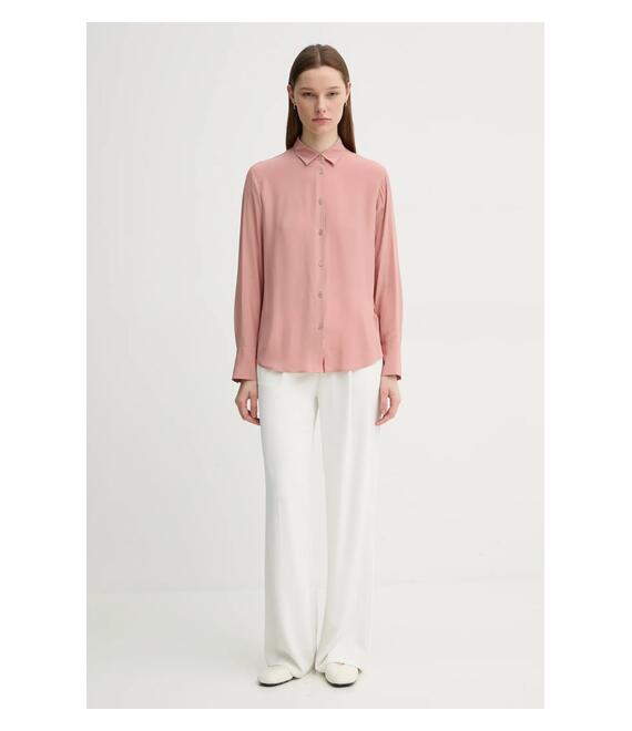 Μεταξωτό πουκάμισο PS Paul Smith χρώμα: ροζ, W2R.019B.P31186