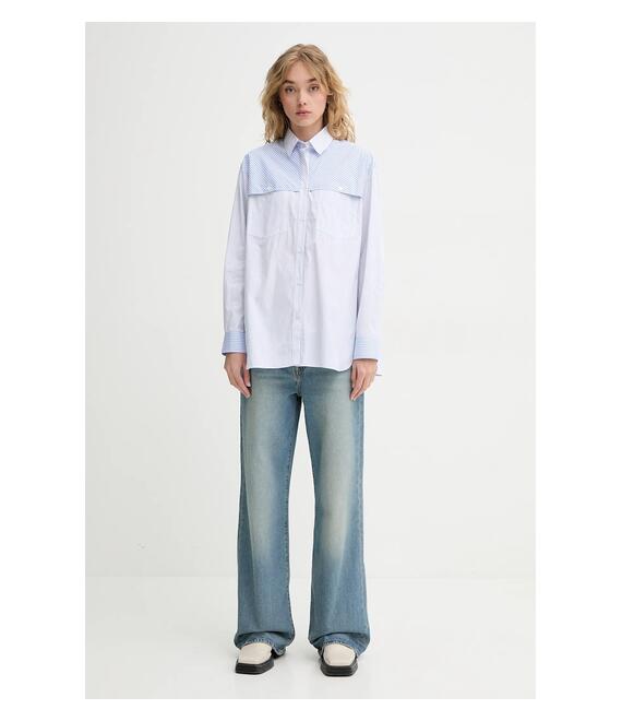 Βαμβακερό πουκάμισο PS Paul Smith χρώμα: μπλε, W2R.363B.P31099