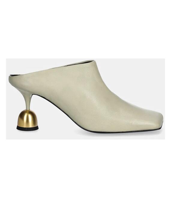 Δερμάτινα mules Vanda Novak Donna γυναικείες, χρώμα: μπεζ