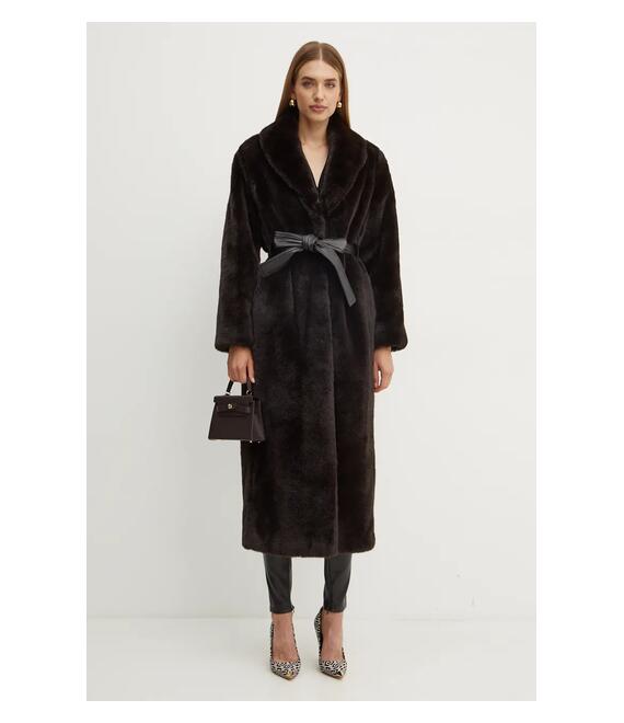 Παλτό Pinko χρώμα: μαύρο, 103824 A1ZM