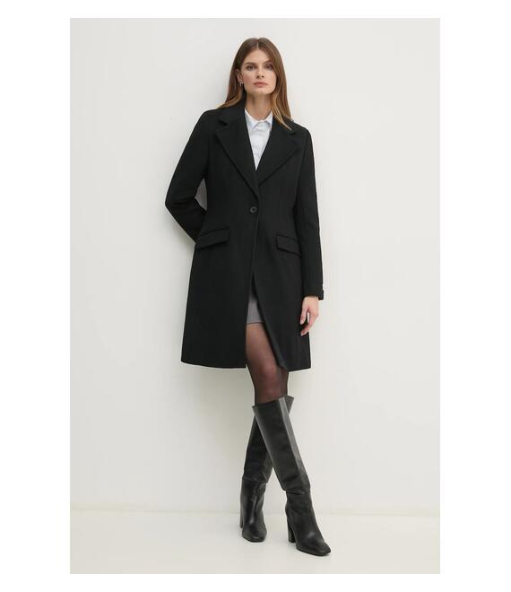 Παλτό Dkny χρώμα: μαύρο, DLEMWN51