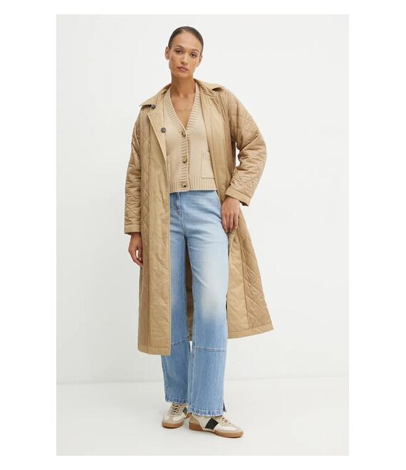Αναστρέψιμο παλτό Weekend Max Mara γυναικείο, χρώμα: μπεζ, 2425026012600
