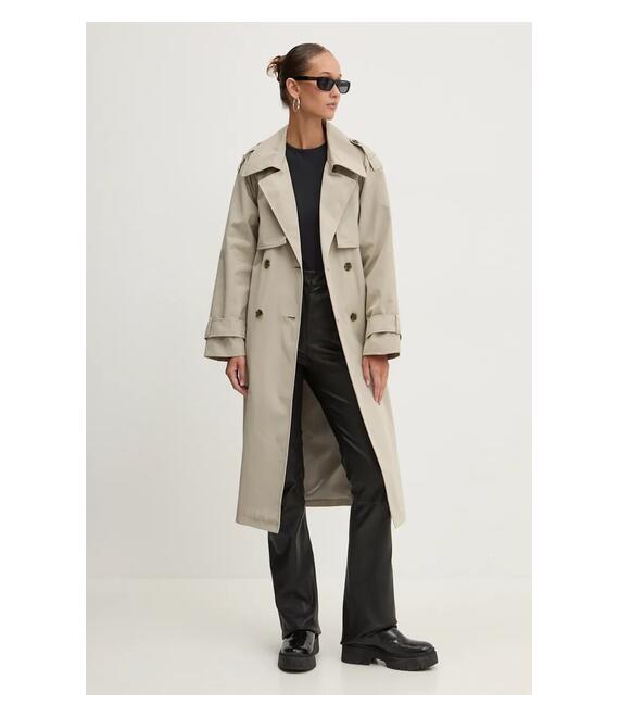 Καμπαρντίνα Abercrombie & Fitch χρώμα: μπεζ, KI144-4151