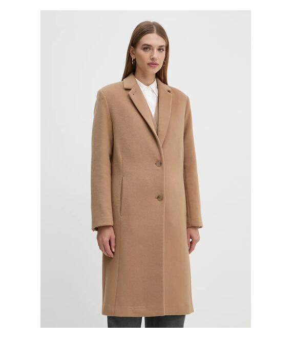 Μάλλινο παλτό Calvin Klein χρώμα: γκρι, K20K207701