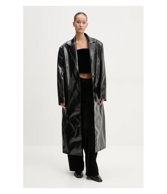 Παλτό MSGM χρώμα: μαύρο, 3742MDC07.247800