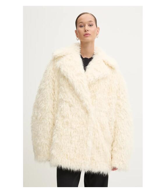 Παλτό MSGM χρώμα: μπεζ, 3742MDC17.247808
