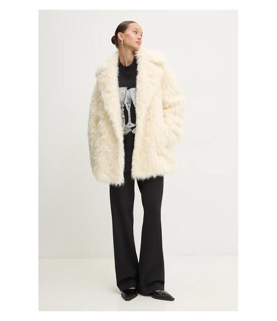 Παλτό MSGM χρώμα: μπεζ, 3742MDC17.247808