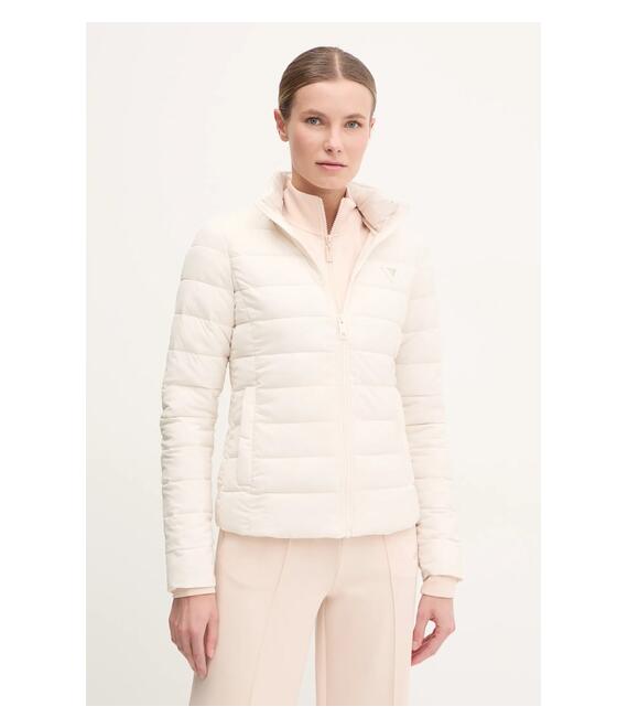 Μπουφάν Guess SOLID χρώμα: μπεζ, V4YL04 WF3X0