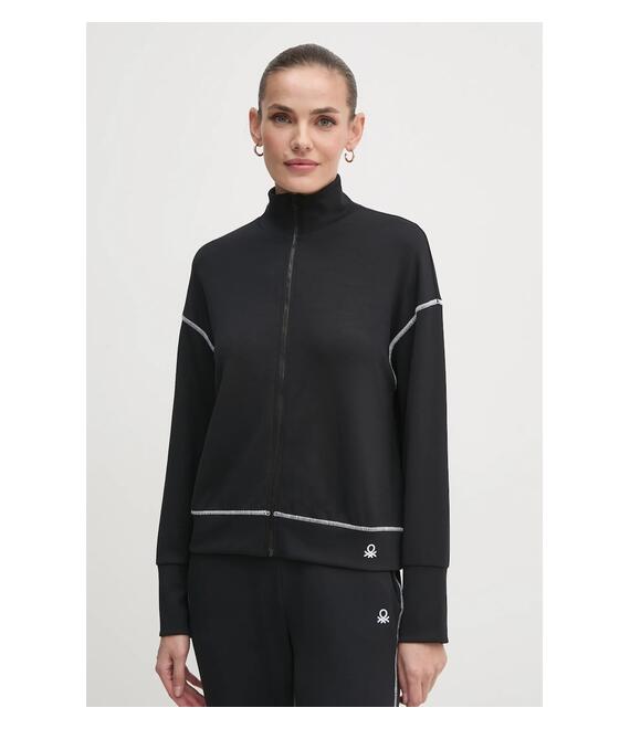 Μπλούζα United Colors of Benetton χρώμα: μαύρο, 3JLC3M06H