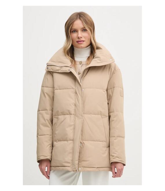 Μπουφάν Dkny χρώμα: μπεζ, D2G4A179