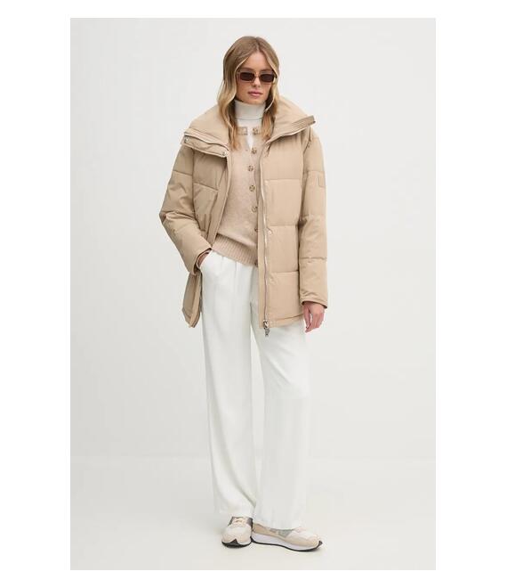 Μπουφάν Dkny χρώμα: μπεζ, D2G4A179
