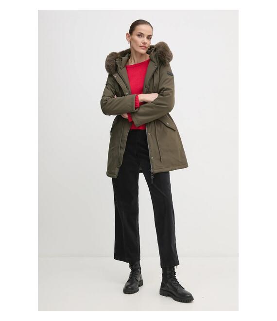 Παρκά Dkny χρώμα: πράσινο, DLEMPT22