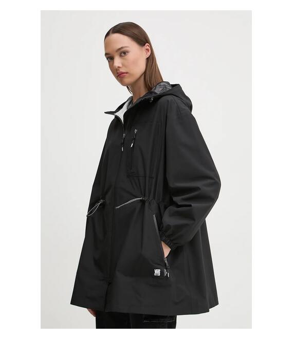Παρκά Vans χρώμα: μαύρο, VN000HK0BLK1