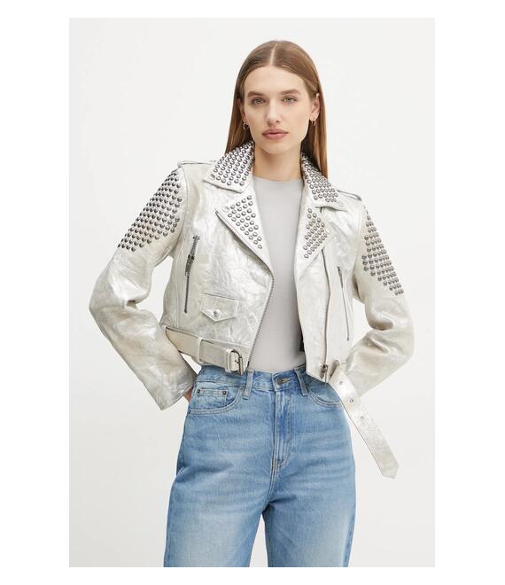 Μπουφάν The Kooples χρώμα: ασημί, FCUI29011K