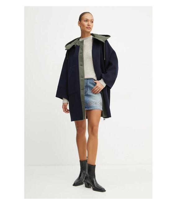 Παλτό από μείγμα μαλλιού Weekend Max Mara χρώμα: ναυτικό μπλε, 2425496022600