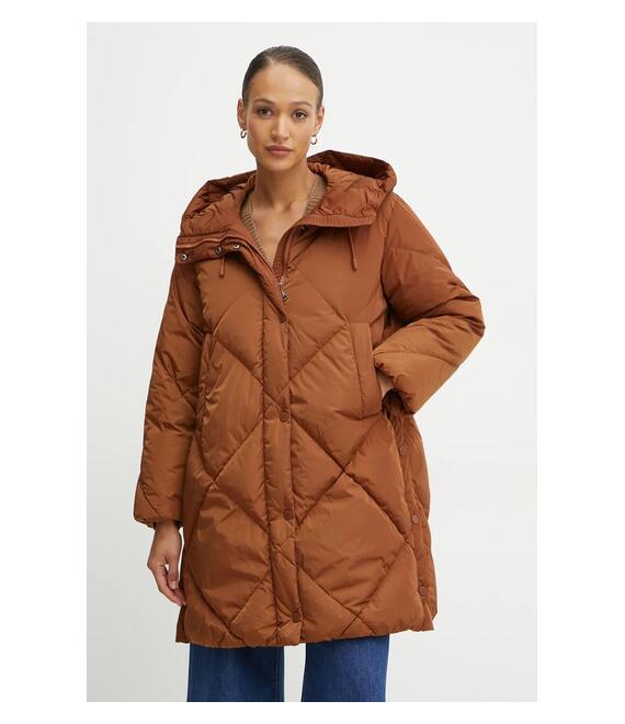 Μπουφάν με επένδυση από πούπουλα Weekend Max Mara χρώμα: καφέ, 2425496092600
