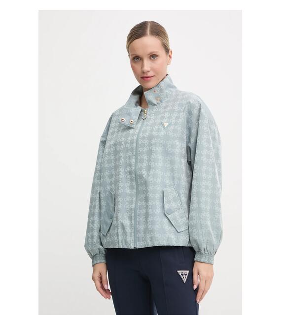 Μπουφάν Guess χρώμα: μπλε, V4BQ24 WGLW2