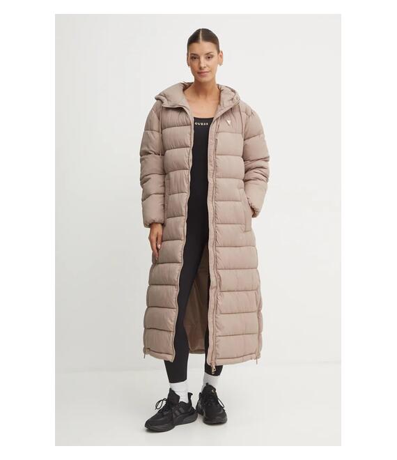 Μπουφάν Guess BREANA χρώμα: μπεζ, V4BL04 WFYE2