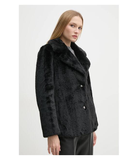 Παλτό Guess FILOMENA χρώμα: μαύρο, W4BL04 WGHO0