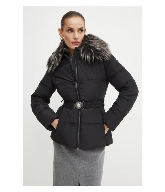 Μπουφάν Guess MARISOL χρώμα: μαύρο, W4BL43 WGK22