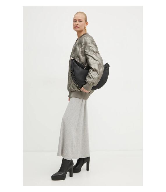 Μπουφάν bomber Guess MARIANNE γυναικείο, χρώμα: γκρι, W4BL60 WGB20