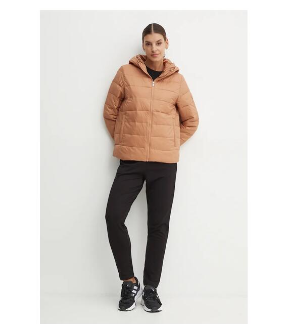 Μπουφάν Roxy Wind Bliss Hooded χρώμα: καφέ, ERJJK03618