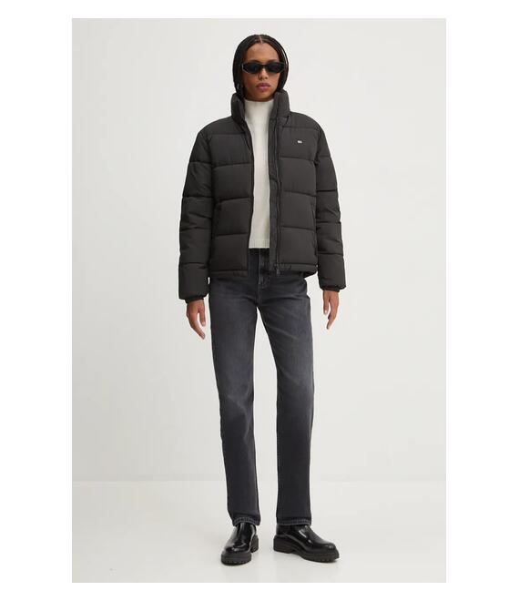 Μπουφάν Tommy Jeans χρώμα: μαύρο, DW0DW18827