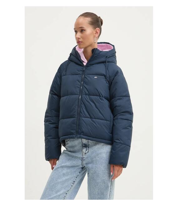 Μπουφάν Tommy Jeans χρώμα: ναυτικό μπλε, DW0DW18841