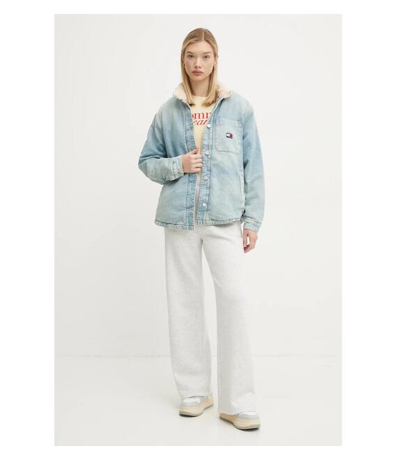 Τζιν μπουφάν Tommy Jeans χρώμα: μπλε, DW0DW19823