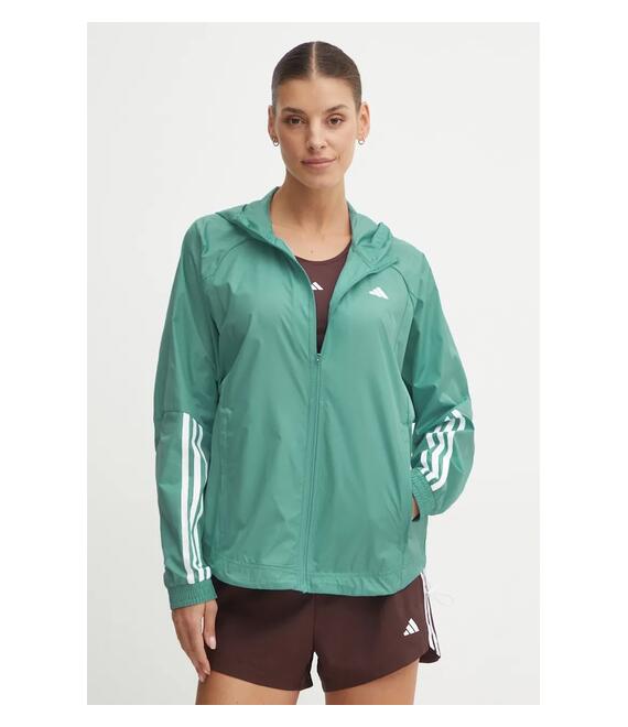 Αντιανεμικό adidas Performance Hyperglam χρώμα: τιρκουάζ, IX3215